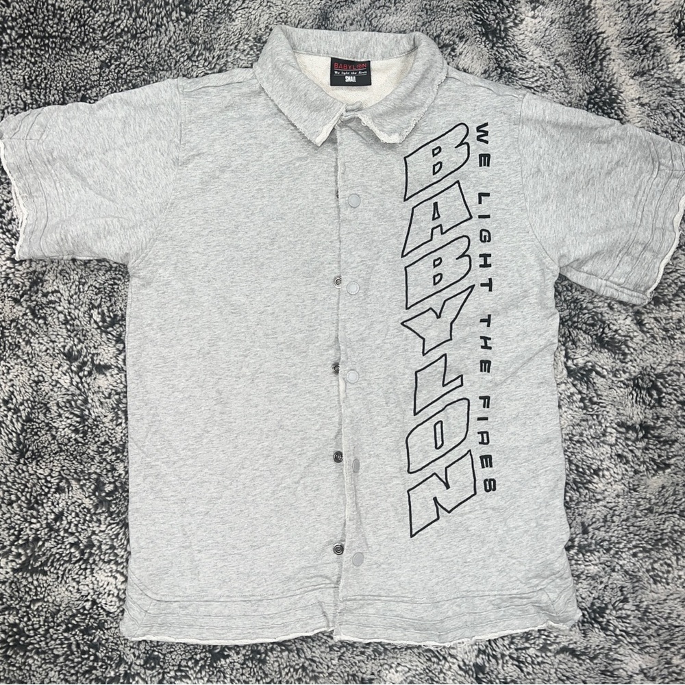 Babylon Snap up Collared Terry Top